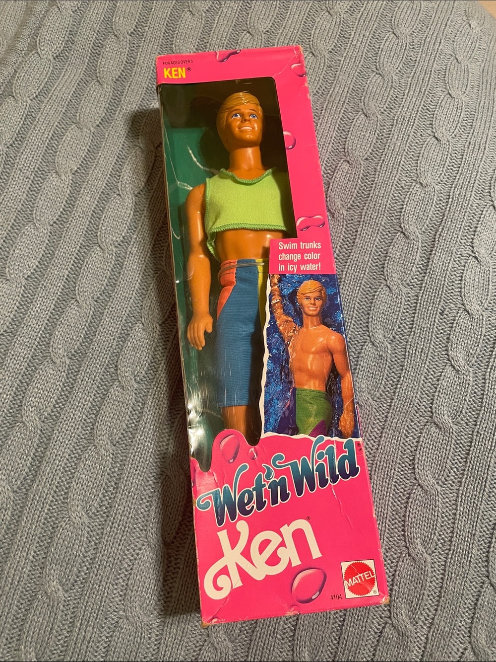 1988 Mattel Wet n Wild Ken, New in Box